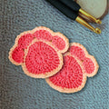 Kitty Paw Coasters – Set of 2 | Handmade Crochet Cat Lover Gift