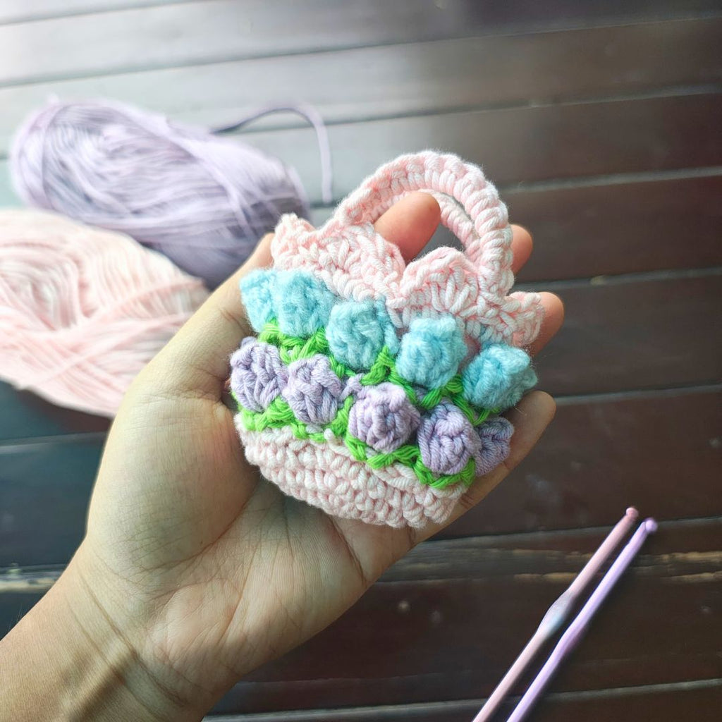 Anura Earbuds Case | Tulip Purse Crochet – Handmade Floral Cover