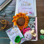 Hamper Book Nook Set  – Sunflower Curtain Tie, Lavender Bee Plushie & Festive Treats