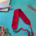 Headband (Red Crochet Net Design) – Handmade Lightweight Hair Accessory