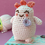 Pip - Pink Happiness Plushie – Amigurumi Crochet Toy | Soft Handmade Comfort Plush | Cheerful Gift for Kids & Adults | Mood Booster Plushie