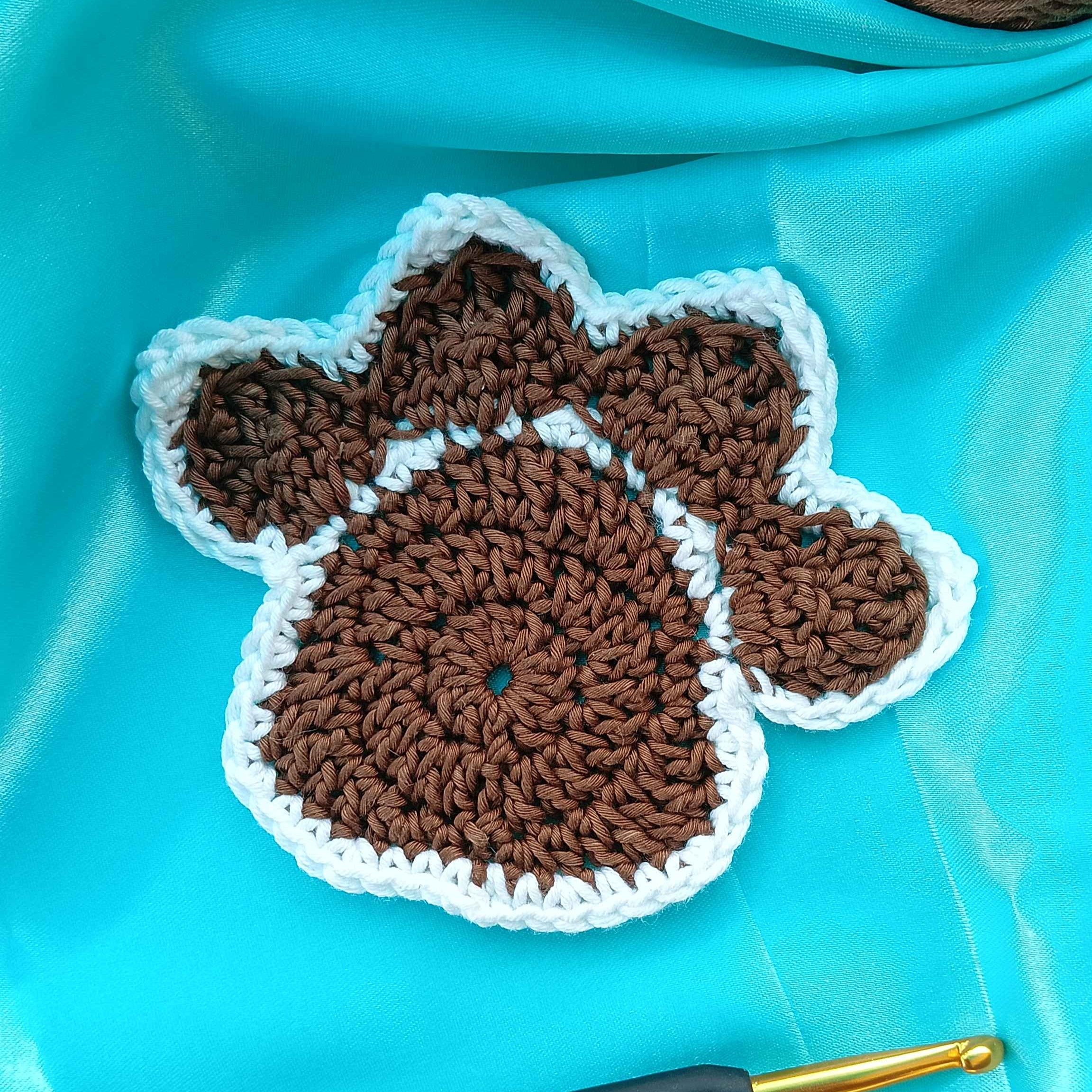 Dog Paw Coasters – Set of 2 | Handmade Crochet Cute Pet Lover Gift