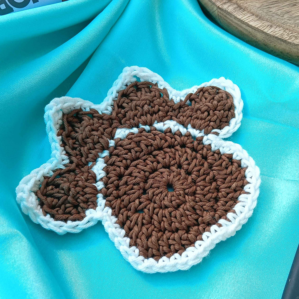 Dog Paw Coasters – Set of 2 | Handmade Crochet Cute Pet Lover Gift