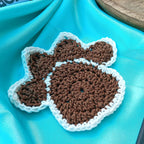 Dog Paw Coasters – Set of 2 | Handmade Crochet Cute Pet Lover Gift