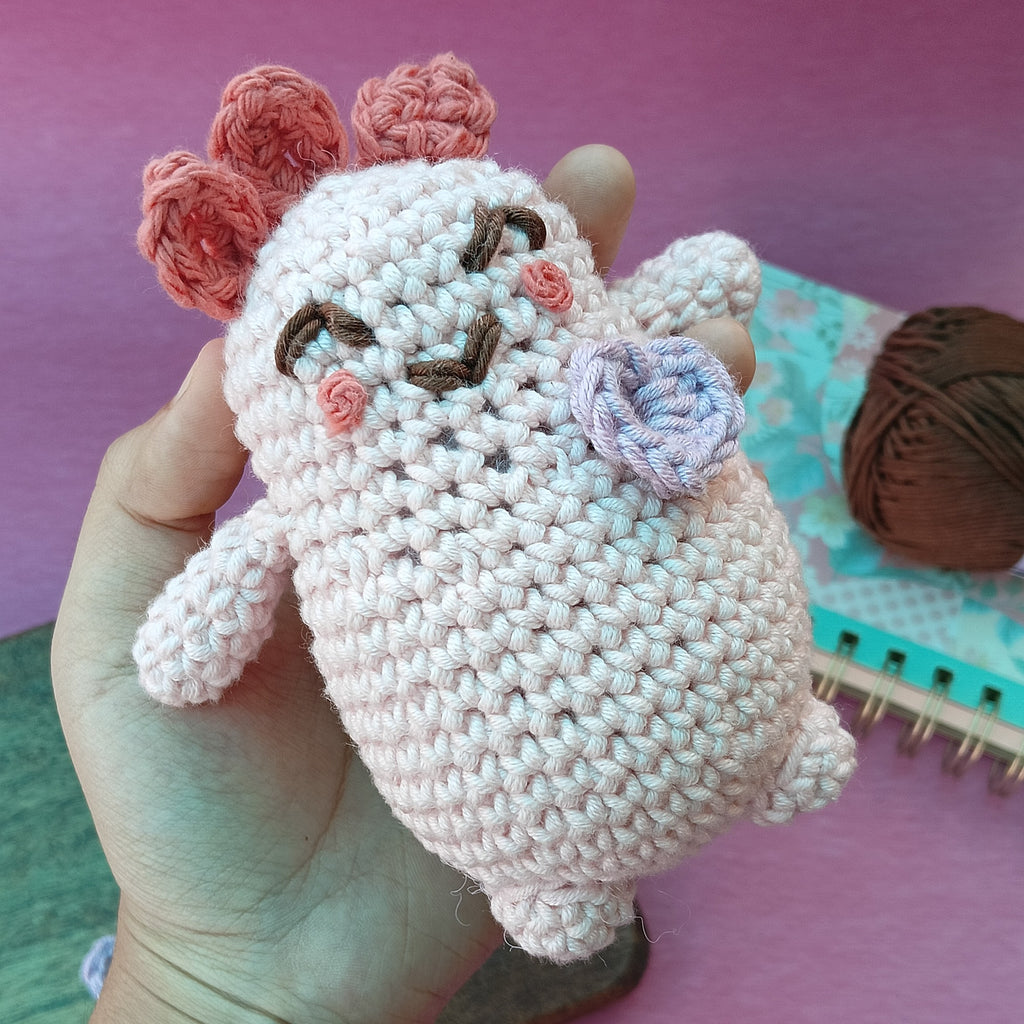 Pip - Pink Happiness Plushie – Amigurumi Crochet Toy | Soft Handmade Comfort Plush | Cheerful Gift for Kids & Adults | Mood Booster Plushie