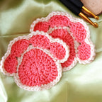 Kitty Paw Coasters – Set of 2 | Handmade Crochet Cat Lover Gift