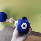 Dory-Inspired Crochet Fish Plushie – Handmade Palm-Sized Toy