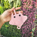 Mini Pouch Stingray with String – Handmade Crochet Bag