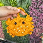 Mini Pouch Crab with String – Handmade Crochet Pouch