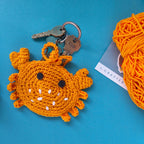 Mini Pouch Crab with String – Handmade Crochet Pouch