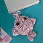Mini Pouch with String Baby Whale – Handmade Crochet Bag