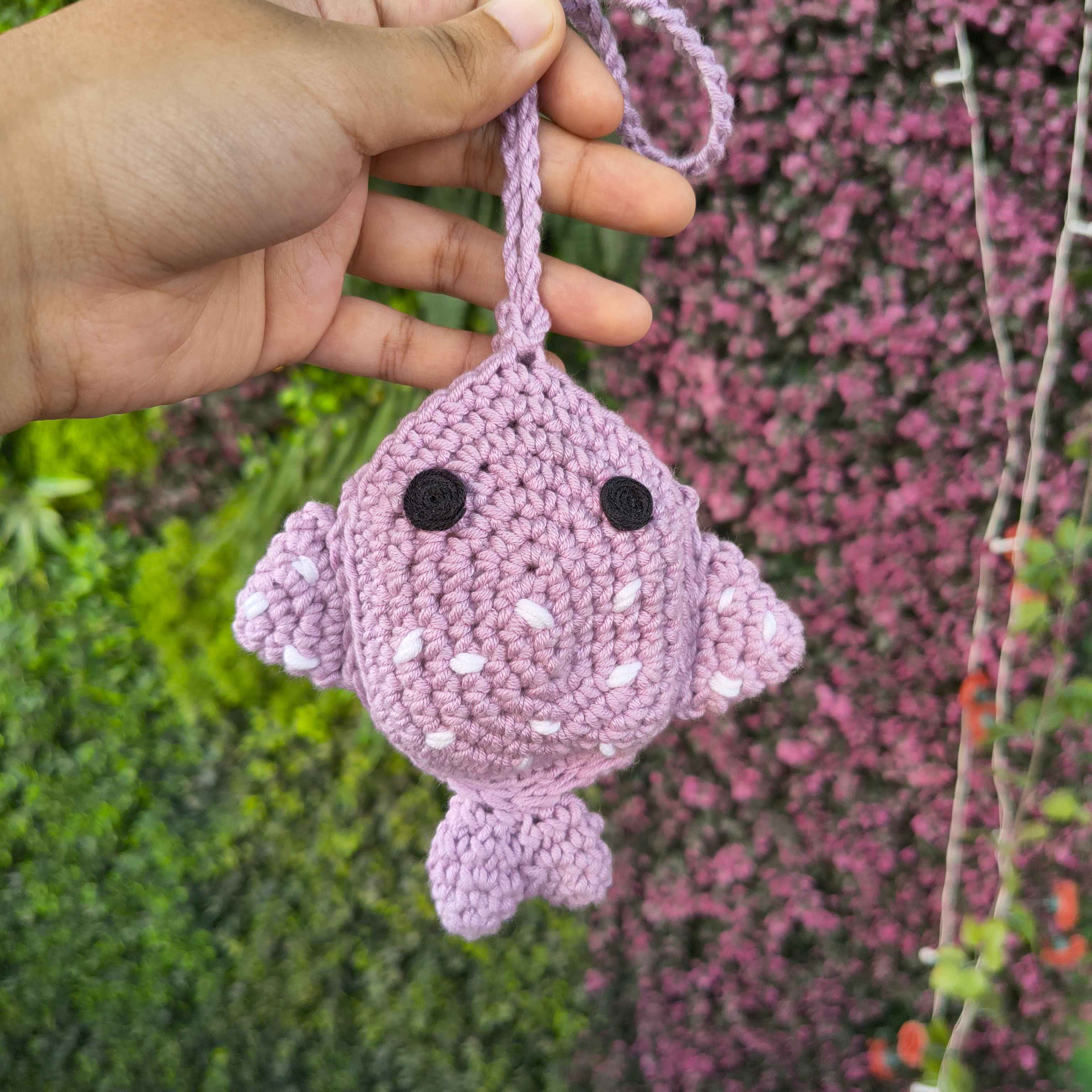 Mini Pouch with String Baby Whale – Handmade Crochet Bag