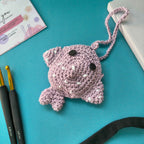 Mini Pouch with String Baby Whale – Handmade Crochet Bag