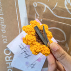 Hairclip Sunflower Crochet – Handmade Floral Hair Accessory