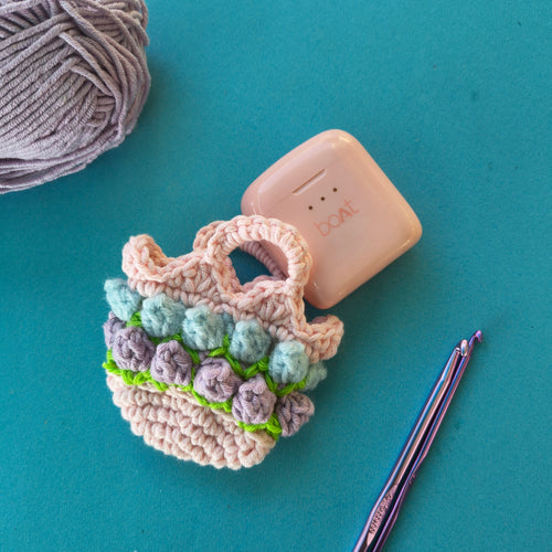 Anura Earbuds Case | Tulip Purse Crochet – Handmade Floral Cover