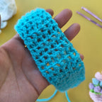 Headband Blue Crochet Net – Handmade Lightweight Hair Accessory