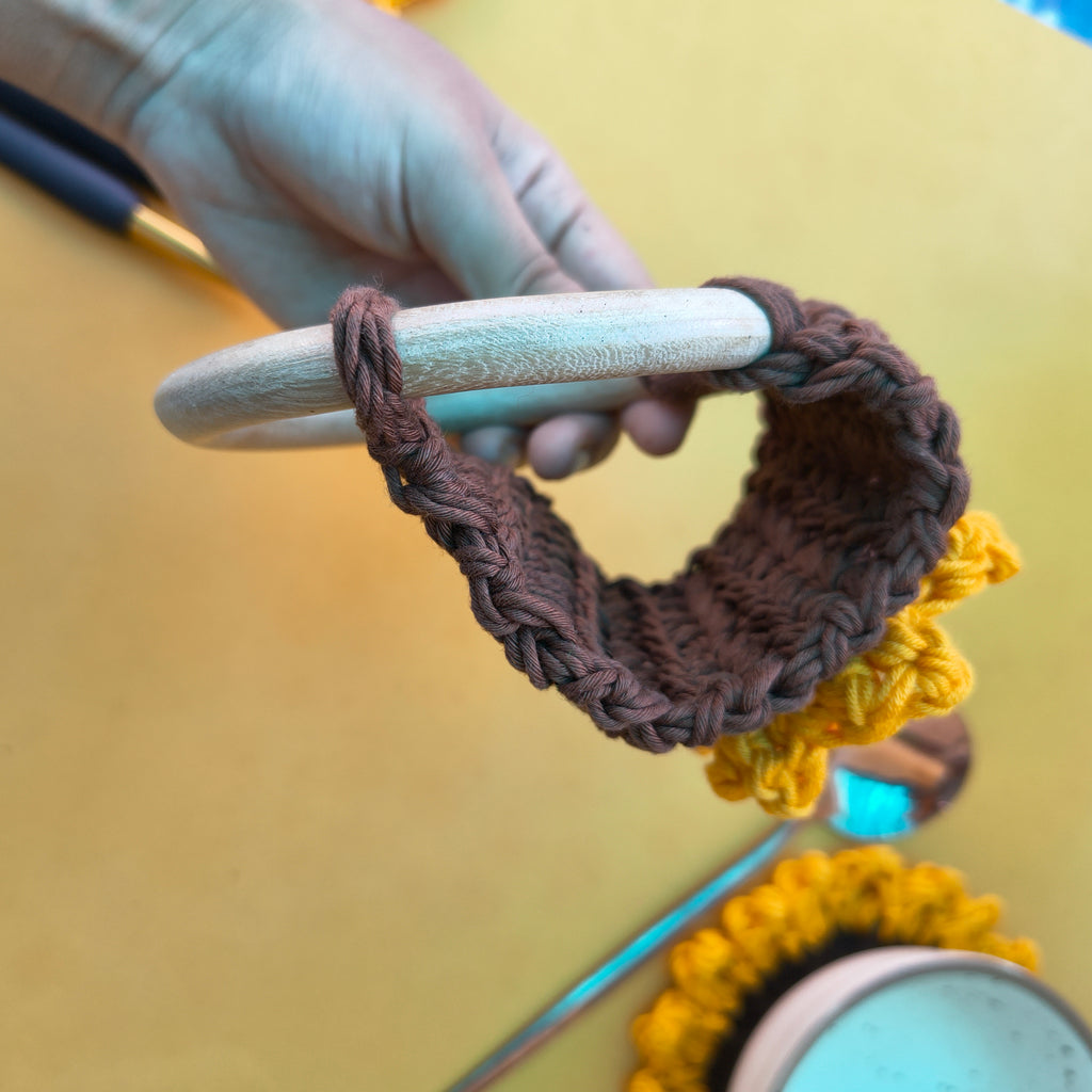Handmade Sunflower Napkin Hanger – Crochet Floral Kitchen & Dining Décor