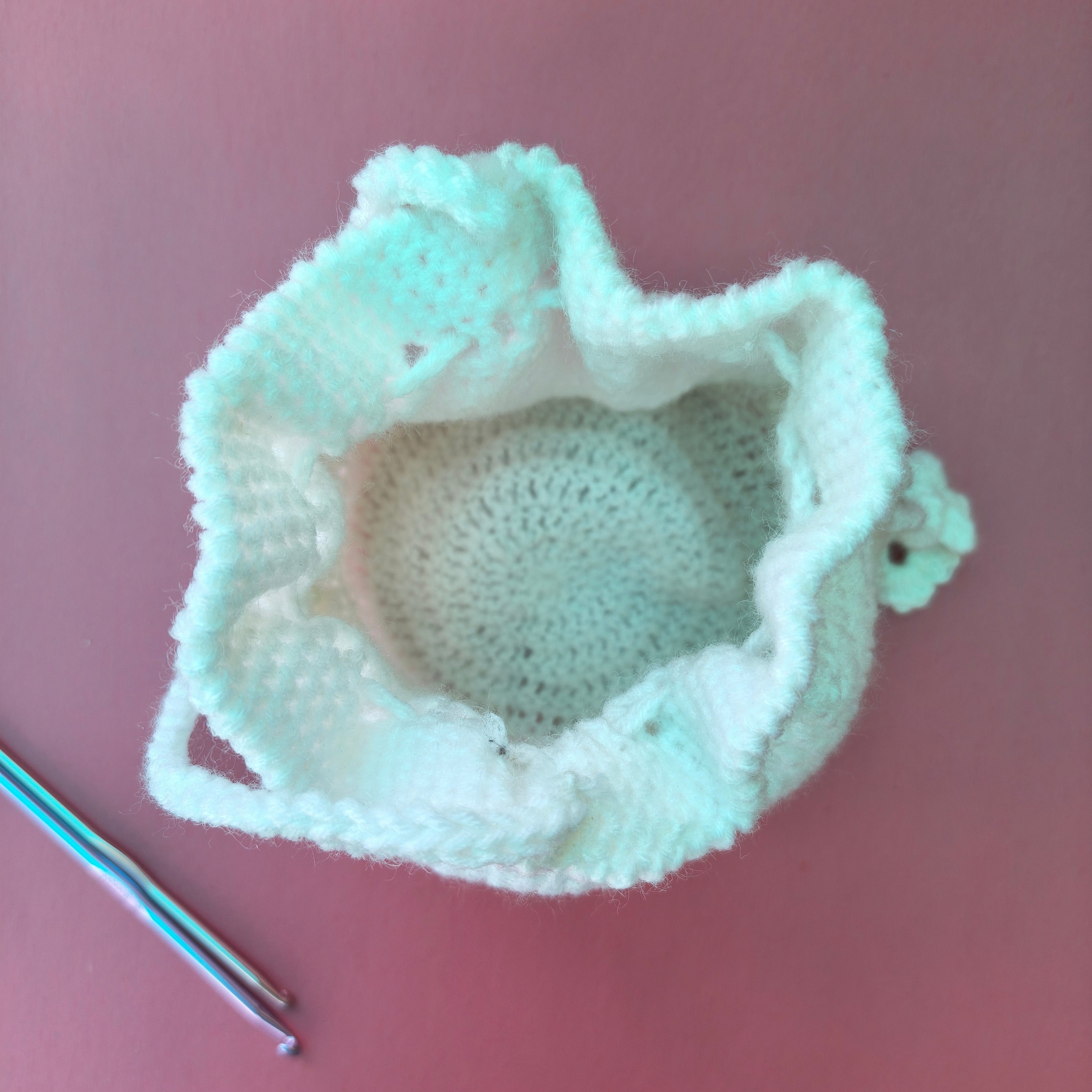White Pearl Potli Bag – Handmade Crochet Party Purse for Weddings & Festive Wear