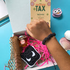 Pocket Box | Handmade Rakhi Gift Box with Venom Earbuds Pouch, Honey & Greeting Card
