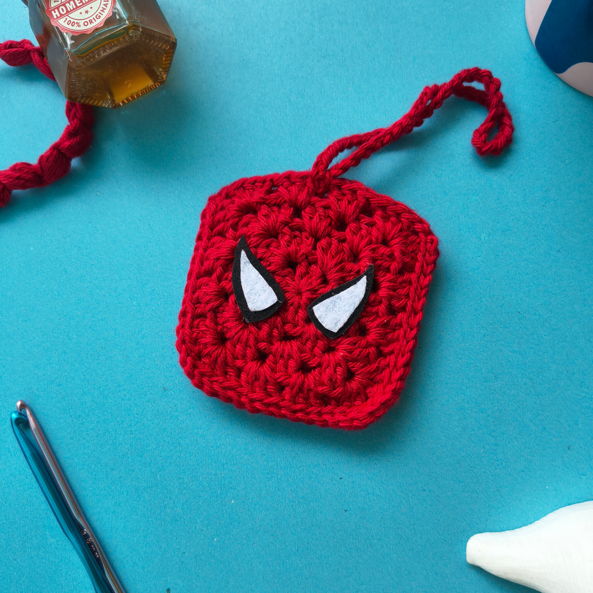 Spider-Man Earbuds Case | Handmade Crochet Earbud Pouch