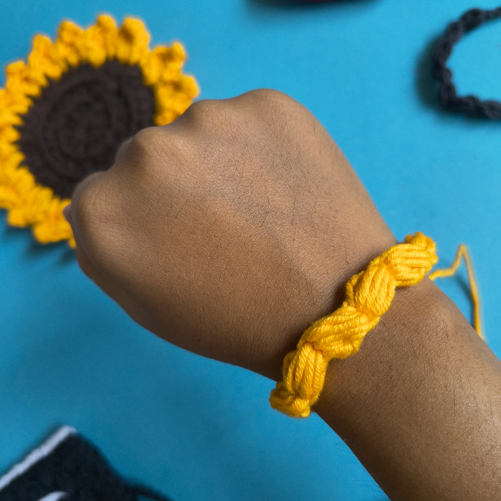 Sunshine Box | Handmade Sister Rakhi Gift Box with Sunflower Basket, Hair Clip, Rakhi, Honey & Greeting Card
