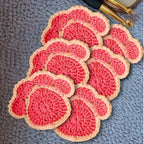 Kitty Paw Coasters – Set of 6 | Handmade Crochet Cat Lover Gift, Cute Pet Home Decor,| Soft Cotton Yarn Coaster Set