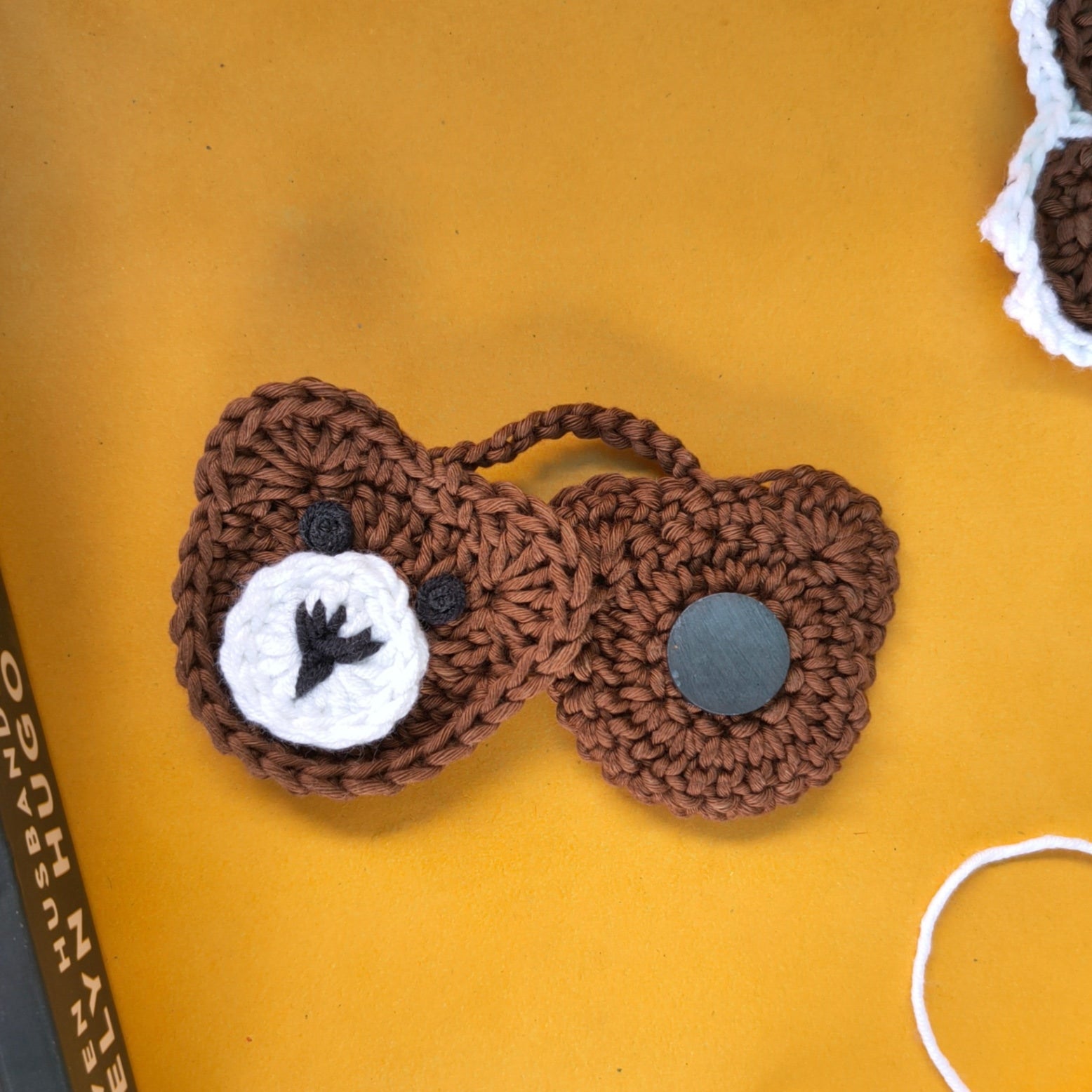 Magnetic Charm Bear – Handmade Crochet Multipurpose Accessory
