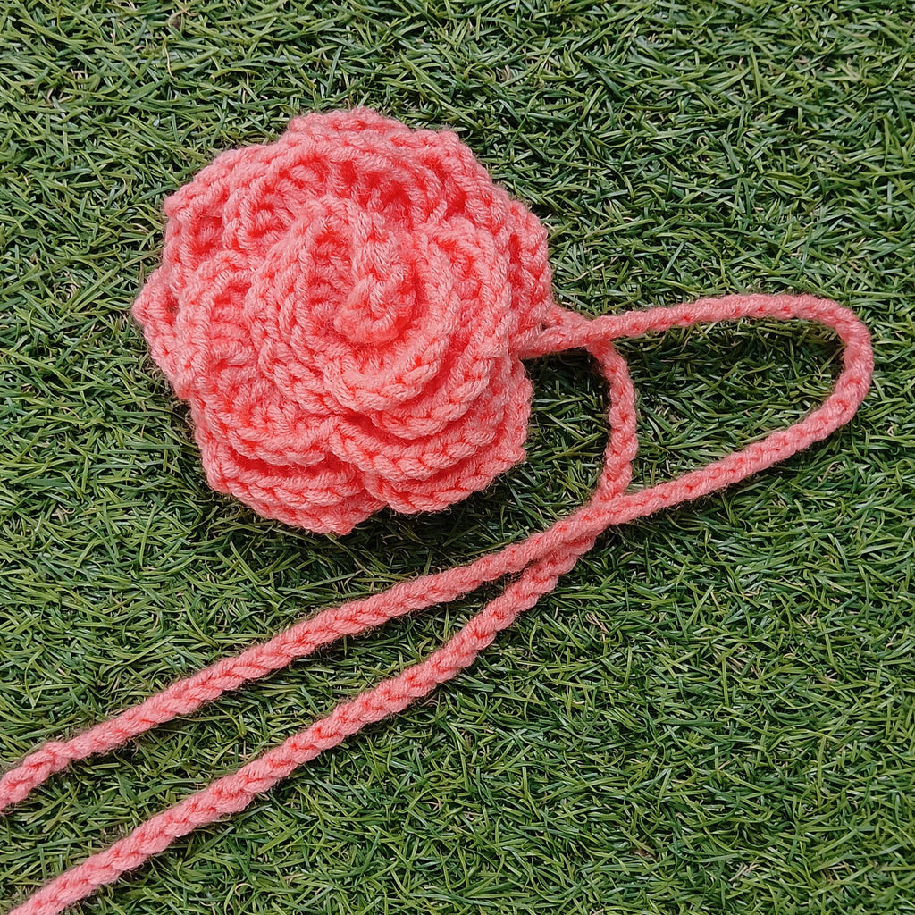 Curtain Tie Rose – Handmade Crochet Floral Curtain Holder
