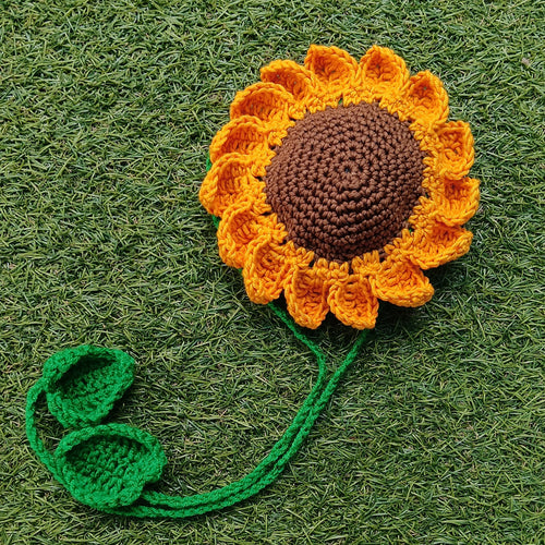 Curtain Tie Sunflower – Handmade Crochet Floral Window Tieback | Boho Room Decor | Flower Curtain Holder | Cottagecore Home Accessory