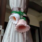 Hamper Cozy Book Nook Set: Bloom & Owl Edition – Bell Flower Curtain Tie, Lavender Bee Plushie & Owl Charm