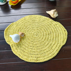 Table Mat Lemon Handmade Crochet Placemats – 12.5" Round Citrus Placemat
