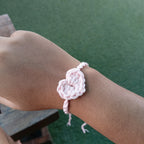 Pack of 5 | You Belong With Me Crochet Heart Bracelet Set – Handmade Friendship Bands in White, Pink, Lavender, Red & Yellow