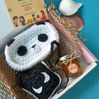 Desk Box | Handmade Rakhi Gift Box with Panda Eyeglass Holder, Pouch, Honey & Greeting Card