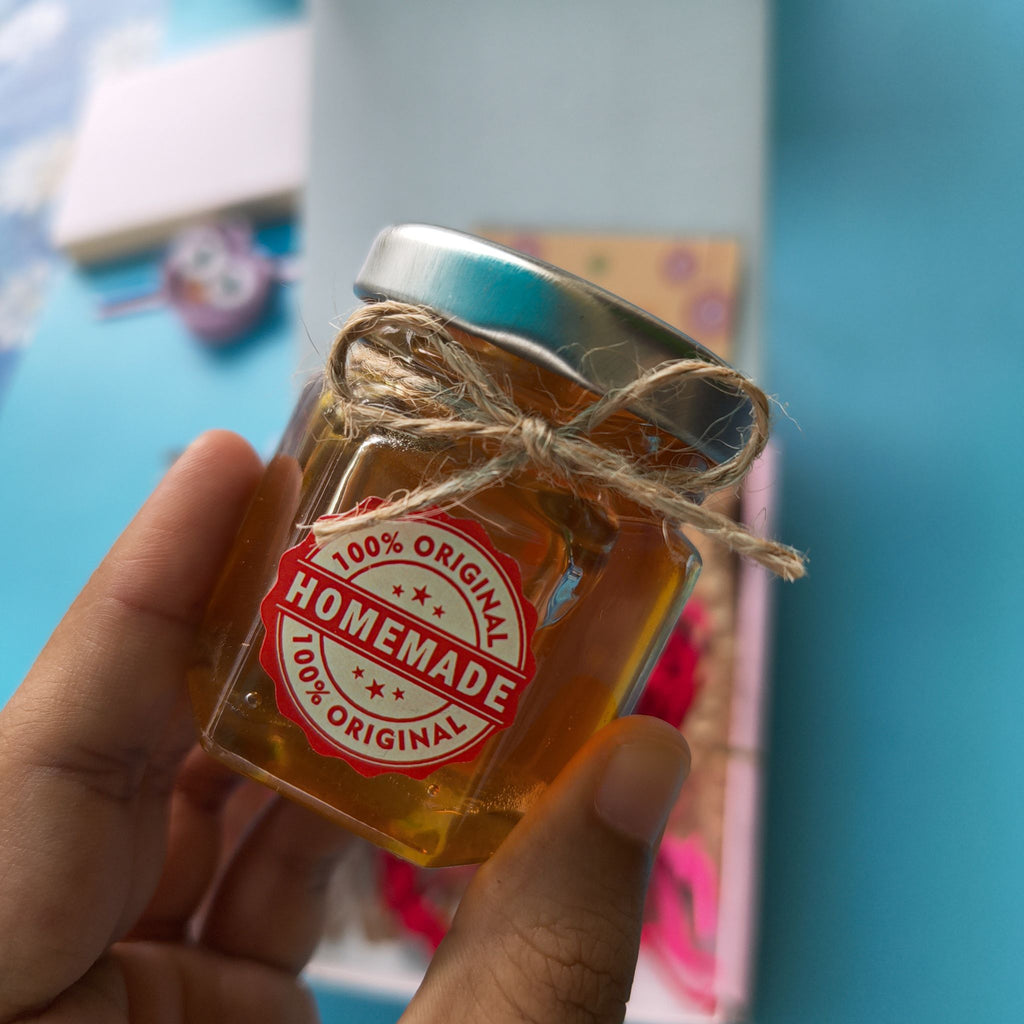 Signature Box | Handmade Rakhi Gift Box with Owl Eyeglass Holder, Dog Coasters, Pouch, Honey & Greeting Card