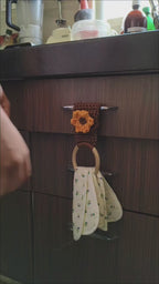 Handmade Sunflower Napkin Hanger – Crochet Floral Kitchen & Dining Décor