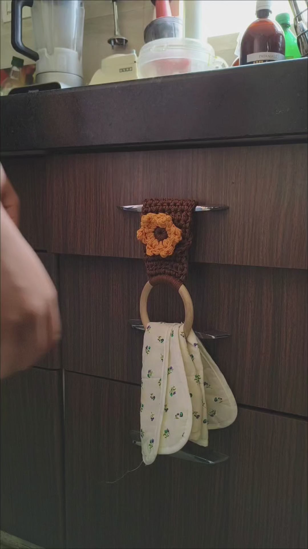 Handmade Sunflower Napkin Hanger – Crochet Floral Kitchen & Dining Décor