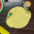 Table Mat Lemon Handmade Crochet Placemats – 12.5" Round Citrus Placemat
